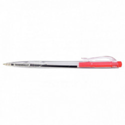 STYLO ROUGE CORPS TRANSPARENT RÉTRACTABLE 0.7MM ECONOMIQUE