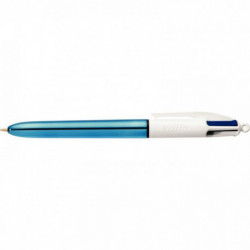 STYLO 4 COUL BILLE BIC  BLEU METALL.PTE MOYENNE SHINE