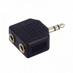 DOUBLE ADAPTATEUR AUDIO JACK 3,5MM