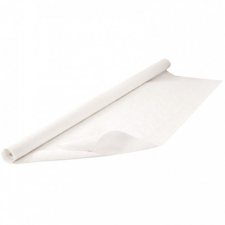 ROULEAU DE NAPPE PAPIER DAMASSE BLANCHE 1.20m x 10m SN12