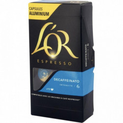 CAFE CAPSULES ALU L'OR EXPRESSO - DECAFFEINATO *PQT10*LAX0590662