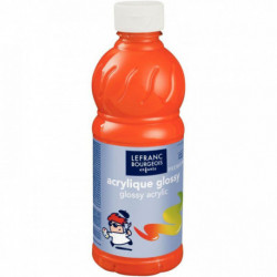 PEINTURE ACRYLIQUE GLOSSY LEFRANC BOURGEOIS 500ML ORANGE 188303