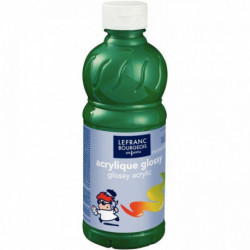 PEINTURE ACRYLIQUE GLOSSY LEFRANC BOURGEOIS 500ML VERT BRILLANT 188306