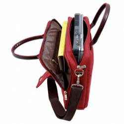 SACOCHE FEMME POUR ORDINATEUR PORTABLE JUSQU'À 15,6'' COLORIS ROUGE