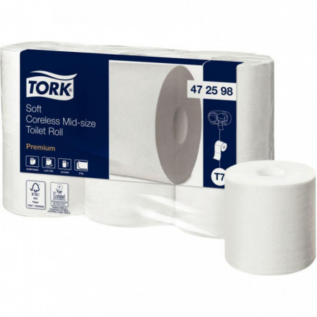 PAPIER TOILETTE T7 *PAQT6 RL450F*2 PLIS SS MANDRIN TORK5020820 ECOLABEL FAB FRAN