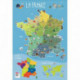 POSTER PÉDAGOGIQUE EN PVC 76X52CM - THÈME LA FRANCE