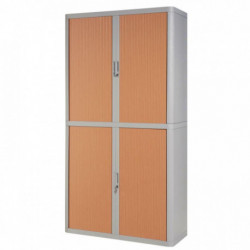 ARMOIRE  A RIDEAUX H2,04mXL110XP41,5 EASYOFFICE GRISE RIDEAUX HETRE (4 TABL) PAP