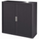 ARMOIRE RIDEAUX 2 TABLETTES L110 H104-CORPS+RIDEAUX  ANTHRACITE