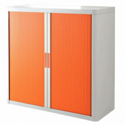 ARMOIRE A RIDEAUX H1,04m L110XP41,5 EASYOFFICE BLANCHE RIDEAUX + POIGNEES ORANG