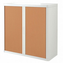 ARMOIRE A RIDEAUX H1,04m L110XP41,5 EASYOFFICE BLANCHE RIDEAUX HETRE (2 TABL) P