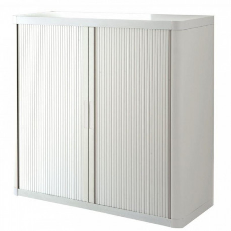 ARMOIRE BASSE BLANCHE RIDEAUX BLANC  L110 H104- E1CT0006500042