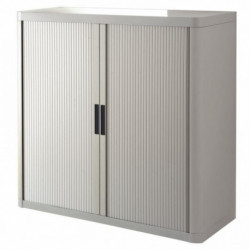 ARMOIRE BASSE L110 H104 P41.5 GRISE RIDEAUX GRIS E1CT0000100044