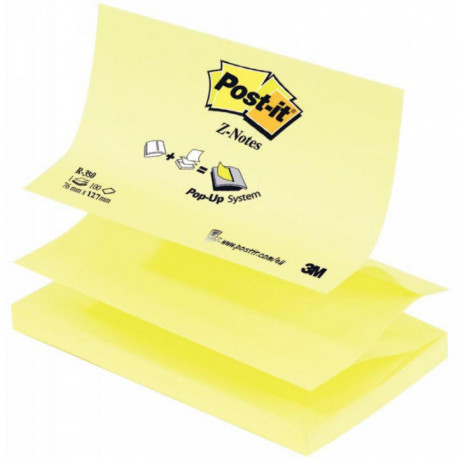 BLOC POST IT Z NOTE 76X127 JAUNE R350 23731