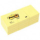 BLOC REPOSITIONNABLE 38X51 JAUNE *PQT12  100F POST-IT 653E  POSTIT 23818PEFC NOTE