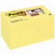 BLOC REPOSITIONNABLE 47,6X47,6 JAUNE *PQT12*90F SUPER STICKY POSTIT® BP825 PEFC NOTE