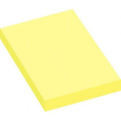 BLOC REPOSITIONNABLE 50X75 JAUNE *PQT12* 100F ECO  FSC  LIKE FSC