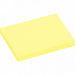 BLOC REPOSITIONNABLE 75X100 JAUNE  *PQT12* 100F ECO FSC LIKE 