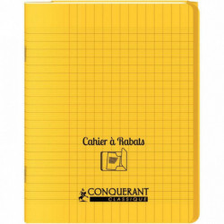 CAHIER A RABAT POLYPRO 17x22 48P 90G SEYES JAUNE