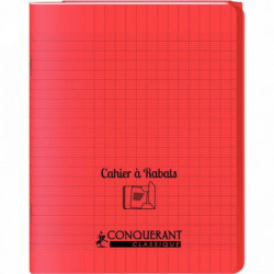 CAHIER A RABAT POLYPRO 17x22 48P 90G SEYES ROUGE