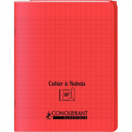 CAHIER A RABAT POLYPRO 17x22 96P 90G SEYES ROUGE