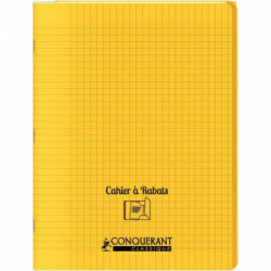 CAHIER A RABAT POLYPRO 24x32 48P 90G SEYES JAUNE