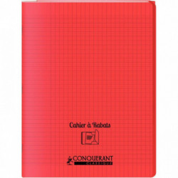 CAHIER A RABAT POLYPRO 24x32 48P 90G SEYES ROUGE