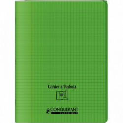 CAHIER A RABAT POLYPRO 24X32 48P 90G SEYES VERT