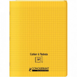 CAHIER A RABAT POLYPRO 24X32 96P 90G SEYES JAUNE