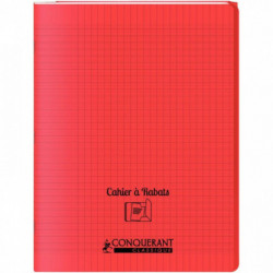 CAHIER A RABAT POLYPRO 24X32 96P 90G SEYES ROUGE