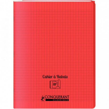 CAHIER A RABAT POLYPRO 24X32 96P 90G SEYES ROUGE