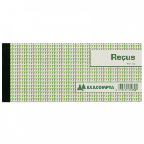 CARNET A SOUCHE "RECU" 89X210 50 FEUILLETS 10E