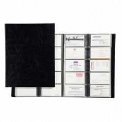 PORTE CARTES VISITE ELEGANCE 400 CARTES NOIR ELBA 2445-01