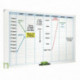 PLANNING EFFACABLE  PERFORMANCE HEBDOMADAIRE 60X90 MAGNETIQUE 3048201