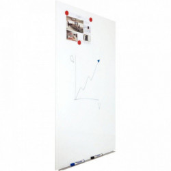 TABLEAU BLANC MAGNÉTIQUE SANS CADRE SKIN 115X75CM