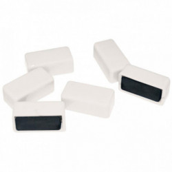 AIMANTS *BTE6* MAGNÉTIQUES RECTANGULAIRES. 12X25 MM.  BLANC