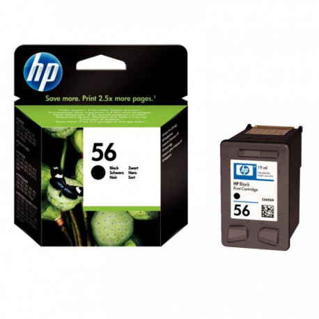 C6656AE CART HP ENCRE NOIR- 19 ML H.P C6656AE- 56 450P HP