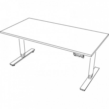 BUREAU AXEL/SLADE L160XP80CM BLANC/PIÈT. BLANC. RÉGLABLE EN HAUTEUR ÉLECTRIQUEME