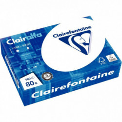 PAPIER BLANC A5 80G REPRO *RAMETTE 500F* CLAIRALFA 1910C