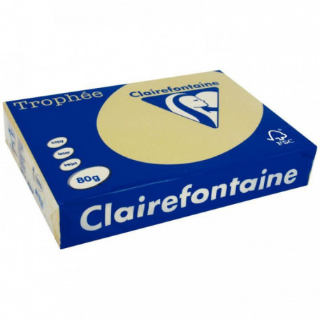 PAPIER TROPHEE A4 80G ** RAMETTE 500F.* COULEUR CARAMEL CLAIREFONTAINE 1879C