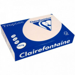 PAQUET DE 250 FEUILLES DE PAPIER 160G DE FORMAT A3 SAUMON TROPHEE CLAIREFONTAINE