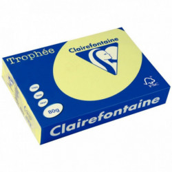 RAMETTE DE 500 FEUILLES DE PAPIER 80G DE FORMAT A3 JONQUILLE TROPHEE CLAIREFONTA