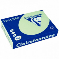 RAMETTE DE 500 FEUILLES DE PAPIER 80G DE FORMAT A4 VERT GOLF TROPHEE CLAIREFONTA