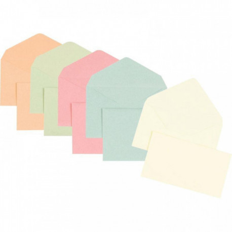 BOÎTE DE 1000 ENVELOPPES COULEURS ASSORTIE ÉLECTION RECYCLÉES 90X140 75 G/M²