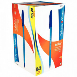 STYLOS BILLE BLEU INKJOY 100CAP PACK 80 + 20 GRATUITS PAPERMATE S0977420