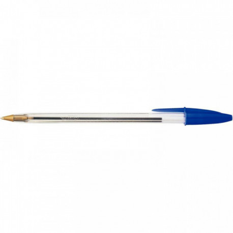 STYLO BIC CRISTAL *BLEU*  BILLE POINTE MOYENNE FAB FRANCE