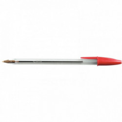 STYLO   BIC CRISTAL **ROUGE** BILLE POINTE MOYENNEFAB FRANCE