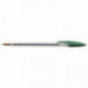 STYLO BIC CRISTAL *VERT* BILLE  POINTE MOYENNE  FAB FRANCE