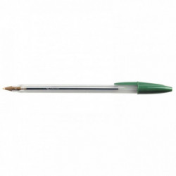 STYLO BIC CRISTAL *VERT* BILLE  POINTE MOYENNE  FAB FRANCE