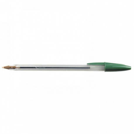 STYLO BIC CRISTAL *VERT* BILLE  POINTE MOYENNE  FAB FRANCE