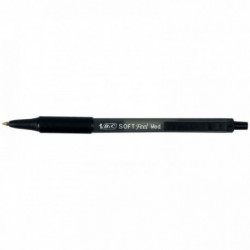 STYLO NOIR  BILLE RETRACTABLE BIC SOFT STEEL  PTE MOY 837397